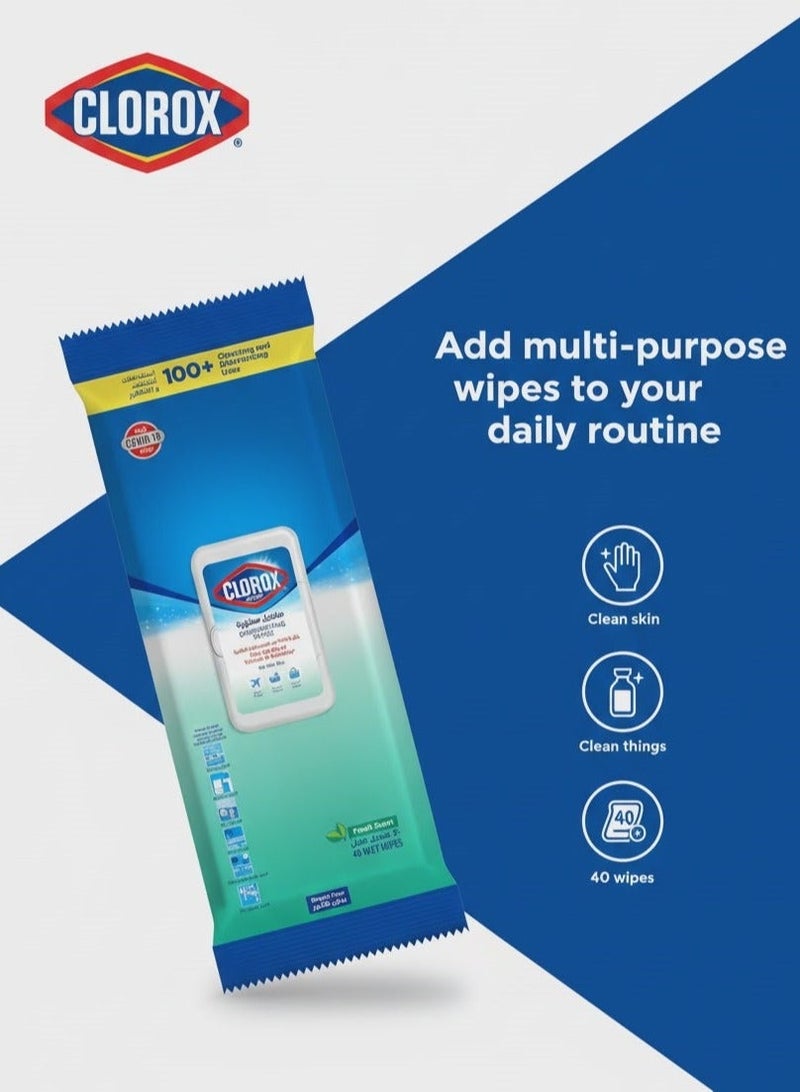 كلوركس مناديل كلوركس المطهرة برائحة الانتعاش – 40 منديل - Image 3